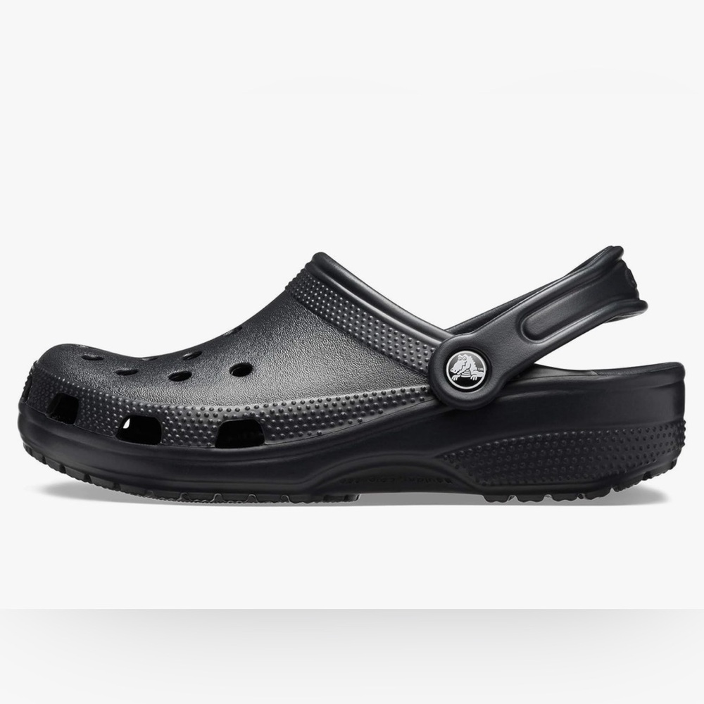 CROCS Black Slip-On Loafers with Ventilation